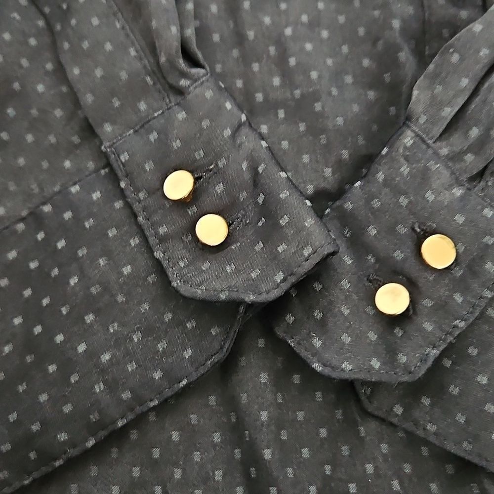 Zara Women's Casual Button-Down Shirt Long Sleeves Shirt Navy Blue Small - Picture 14 of 16